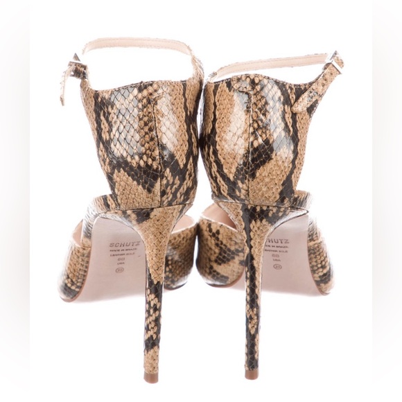 Schutz Snakeskin Leather Pumps - Picture 4 of 5